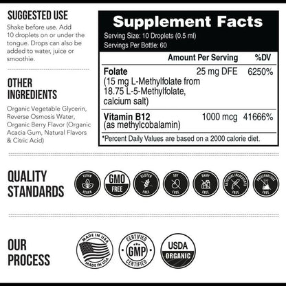 L-Methyl Folate + Methyl B12 | The Drops That Awaken Your Mind and Mood